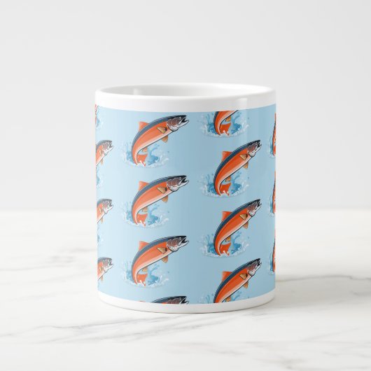 Zalm vis grote koffiekop (Voorkant)