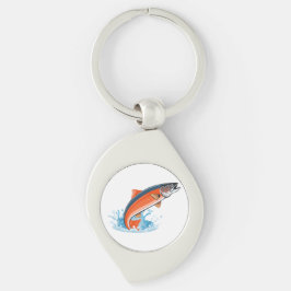 Zalm vis sleutelhanger