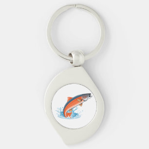 Zalm vis sleutelhanger