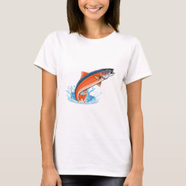 Zalm vis t-shirt
