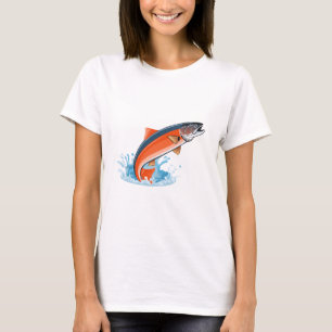 Zalm vis t-shirt