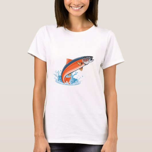 Zalm vis t-shirt (Voorkant)
