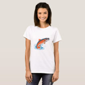 Zalm vis t-shirt (Voorkant volledig)