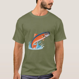 Zalm vis t-shirt