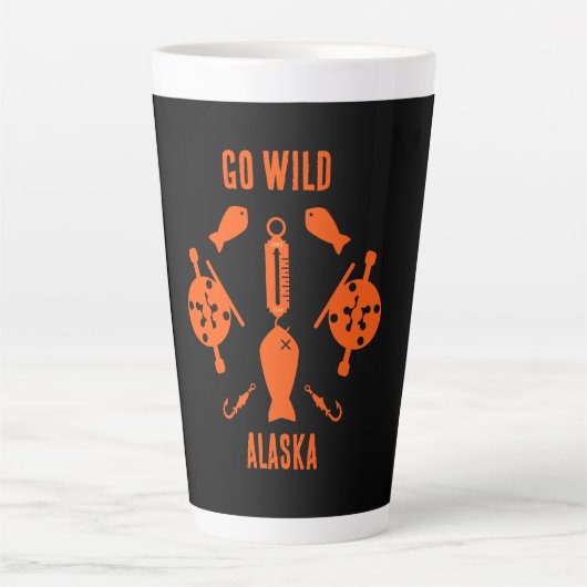 Zalm Vissen Alaska Latte Mok (Voorkant)