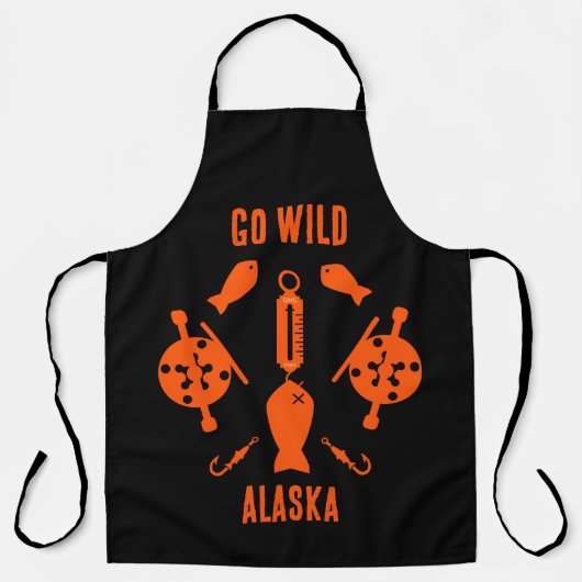 Zalm Vissen Alaska Schort (Voorkant)