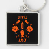 Zalm Vissen Alaska Sleutelhanger (Voorkant)