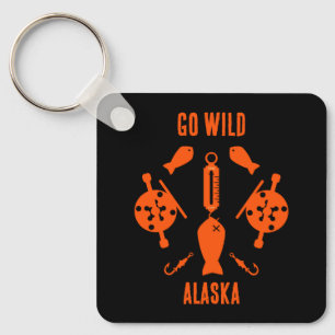 Zalm Vissen Alaska Sleutelhanger