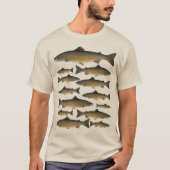 Zalm Vissen T-shirt (Voorkant)