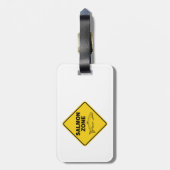 Zalm Vissen Zone Bagagelabel (Achterkant verticaal)