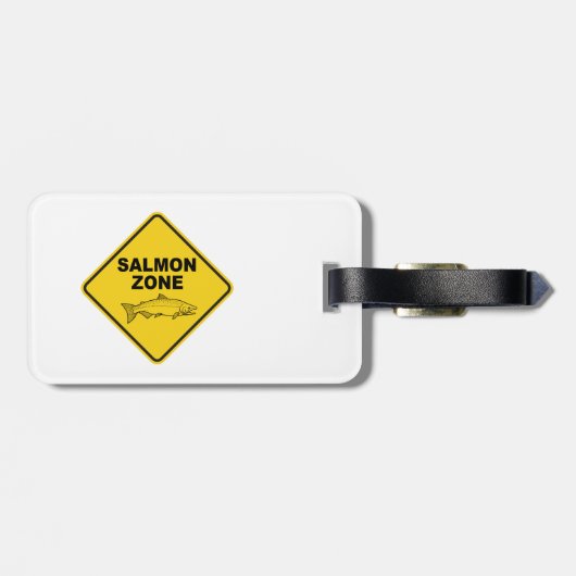 Zalm Vissen Zone Bagagelabel (Achterkant horizontaal)