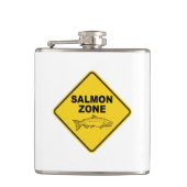 Zalm Vissen Zone Heupfles (Voorkant)