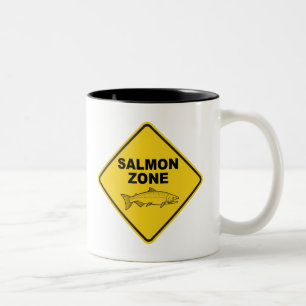 Zalm Vissen Zone Tweekleurige Koffiemok