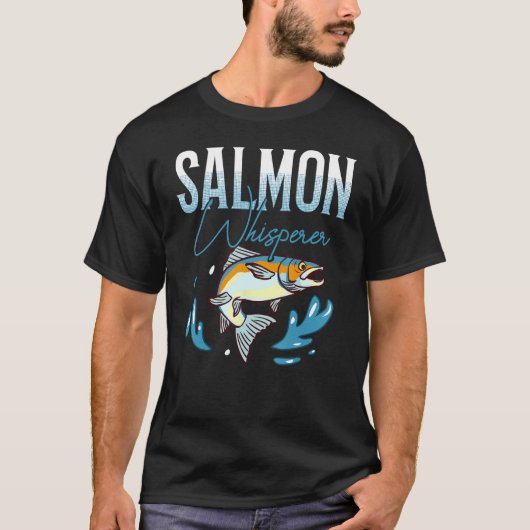 Zalm Vissende kruiden Vis Jacht T-shirt (Voorkant)