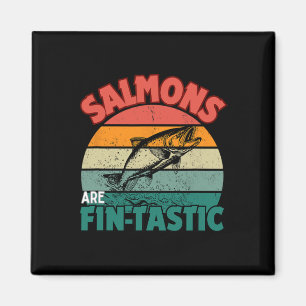 Zalm Visser Shirt Visserij Vissen Zalm Magneet