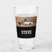 Zalm Vist Beer Angler Fisherman Trout Glas (Voorkant)