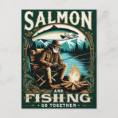 Zalm & Vist: Een dag aan het meer Briefkaart (Voorkant)