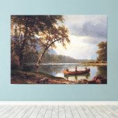 Zalm Vist op de Cascapediac Albert Bierstadt Canvas Afdruk (Insitu (Houten vloer))