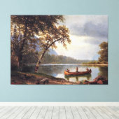 Zalm Vist op de Cascapediac Albert Bierstadt Canvas Afdruk (Insitu (Houten vloer))