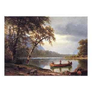 Zalm Vist op de Cascapediac Albert Bierstadt Foto Afdruk