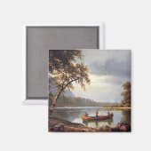 Zalm Vist op de Cascapediac Albert Bierstadt Magneet (Voorkant / Achterkant)