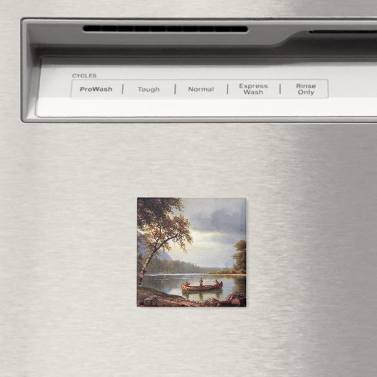 Zalm Vist op de Cascapediac Albert Bierstadt Magneet (Insitu (Vaatwasser))