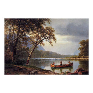 Zalm Vist op de Cascapediac Albert Bierstadt Perfect Poster