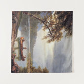 Zalm Vist op de Cascapediac Albert Bierstadt Wandkleed (Voorkant (horizontaal))