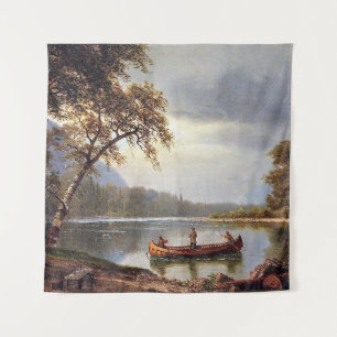 Zalm Vist op de Cascapediac Albert Bierstadt Wandkleed