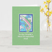 Zalm voor Vader Vaderdag Kaart (Gele Bloem)