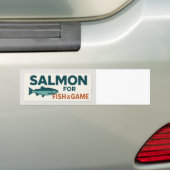 Zalm voor Vis & Game Bumpersticker (Op auto)