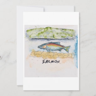 Zalm Wenskaart Kaart
