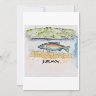 Zalm Wenskaart Kaart