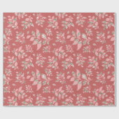 Zalm Whimsical Leaves Trouw Inpakpapier (Vlak)