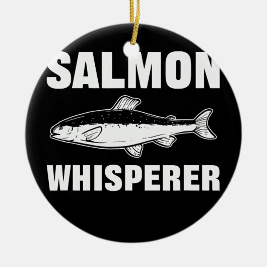 Zalm Whisperer Salmon Fish Vist Keramisch Ornament (Voorkant)