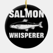 Zalm Whisperer Salmon Fish Vist Keramisch Ornament (Achterkant)