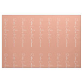 zalm wit Frans script kalm houden en doorgaan Stof (Fat Quarter)
