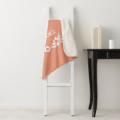 zalm witte olijftak Franse zin "Keep Calm" Sherpa Deken (In situ)