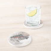 Zalm Zandsteen Onderzetter (Zijkant)