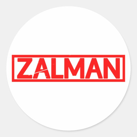 Zalman stempel ronde sticker (Voorkant)