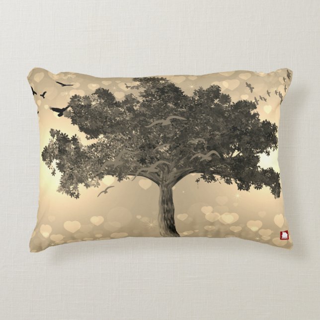 ZALMAXI HOME abstracte boom Accent Pillow Kussen (Voorkant)