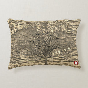 ZALMAXI HOME beige abstracte boom Accent Pillow Accent Kussen