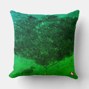 ZALMAXI HOME lichtgroene abstracte boom Dijppijltj Kussen