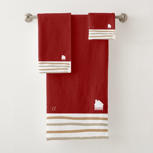 ZALMAXI HOME Red logo fan Bad Handdoek (Insitu)