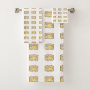 Zalmconservenpatroon Bad Handdoek