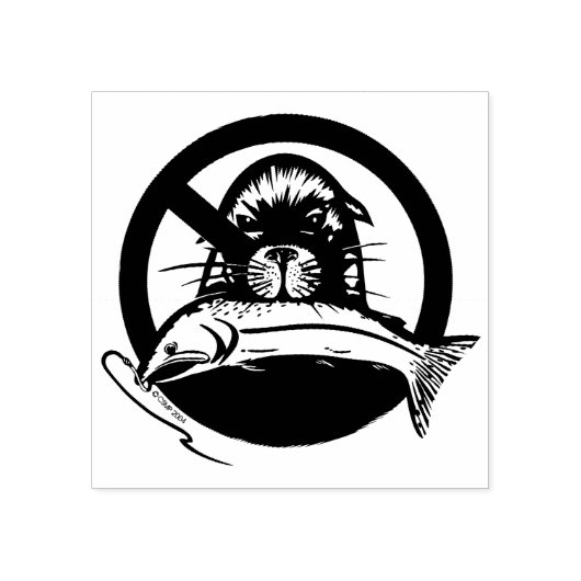 Zalmdief Custom 2" x 2" Rubber Stamp Rubberstempel (Afrduk)