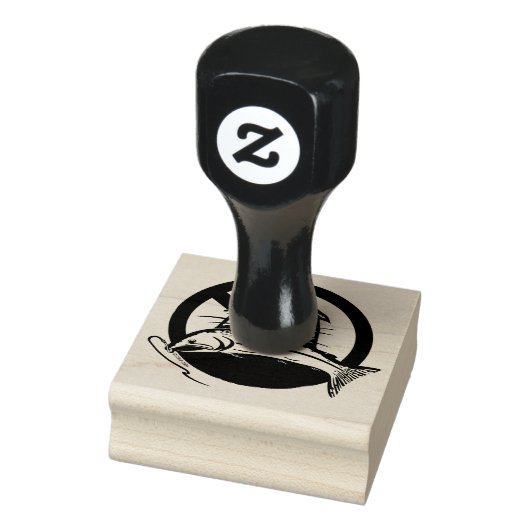 Zalmdief Custom 2" x 2" Rubber Stamp Rubberstempel (Stempel)