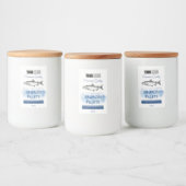 Zalmfilets Fish Productlabel met Logo Voedselcontainer Etiket (Flessen)