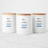 Zalmfilets Fish Productlabel met Logo Voedselcontainer Etiket (Flessen)