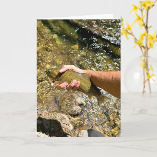 Zalmforel Fly Fishing Wenskaart Kaart